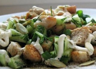 Салат с кириешками — проверенные рецепты. Как правильно и вкусно приготовить салат с кириешками.