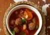 Томатный суп с фрикадельками и рисом